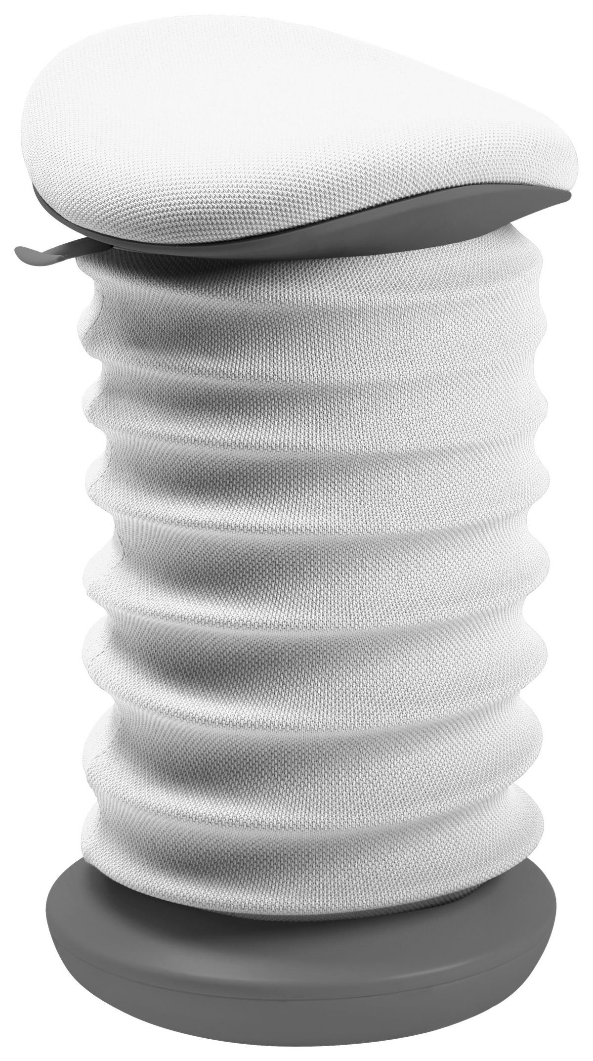 BÜROHOCKER Grau, Hellgrau  - Hellgrau/Grau, Design, Kunststoff/Textil (37,5/53-64/36cm) - Topstar