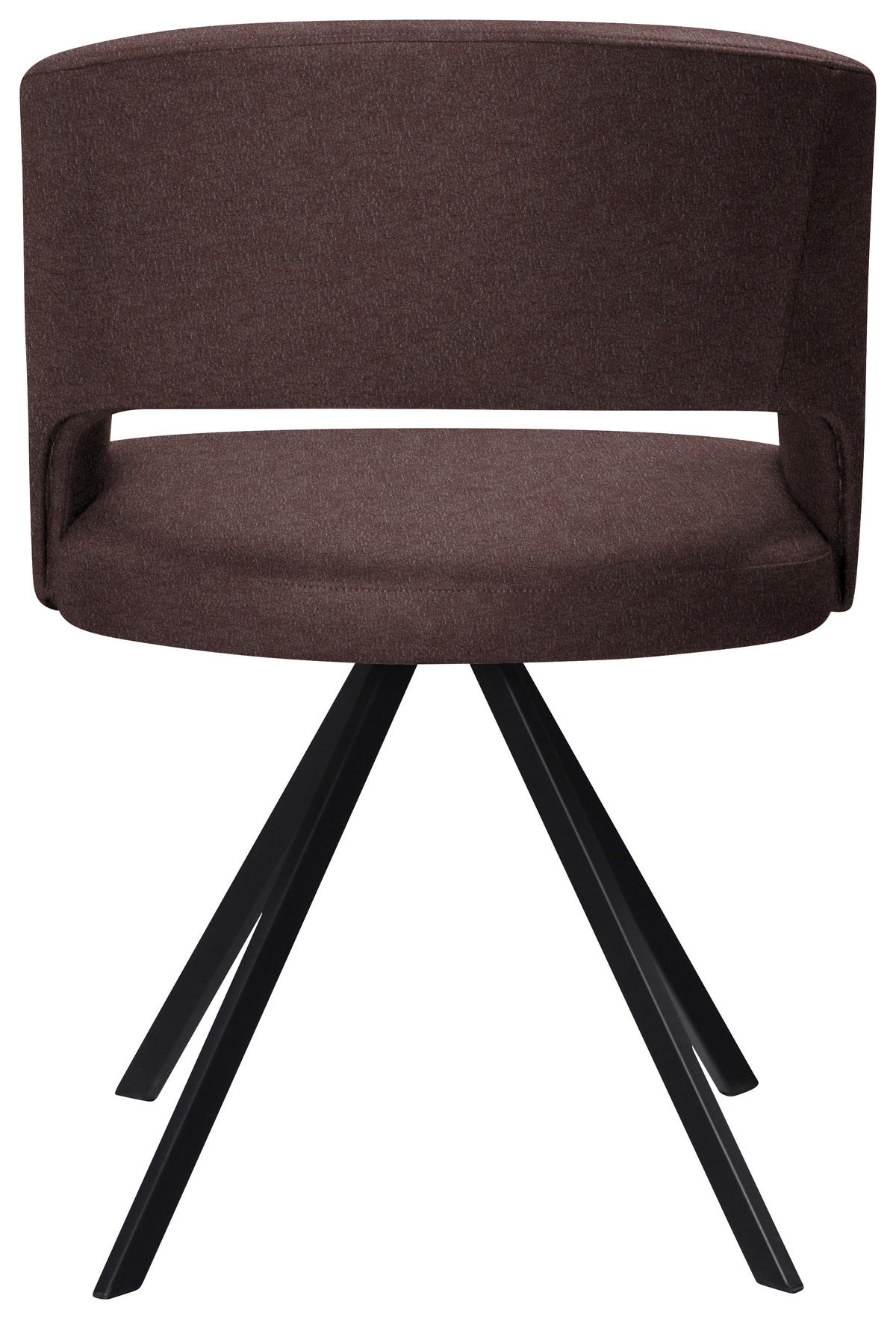 ARMLEHNSTUHL  in Stahl Mikrofaser, Lederlook (vegan)  - Dunkelbraun/Schwarz, Konventionell, Textil/Metall (56/84/59cm) - Moderano
