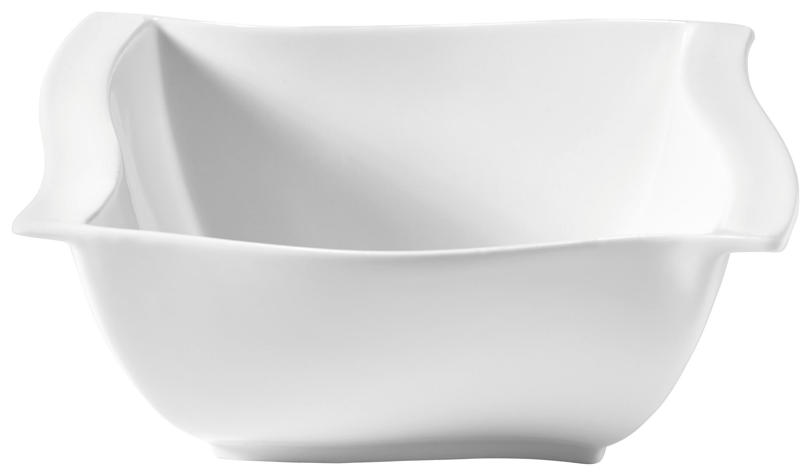 MISA NA ŠALÁT, porcelán, 23/23/9 cm - biela, Basics, keramika (23/23/9cm) - Novel