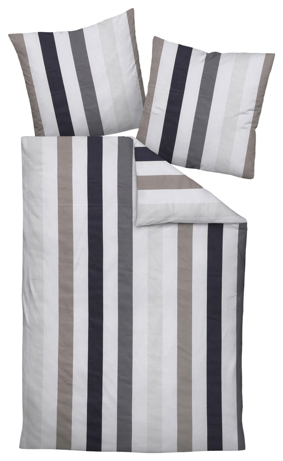 BETTWÄSCHE Makosatin 135/200 cm  - Grau, Design, Textil (135/200cm) - Janine