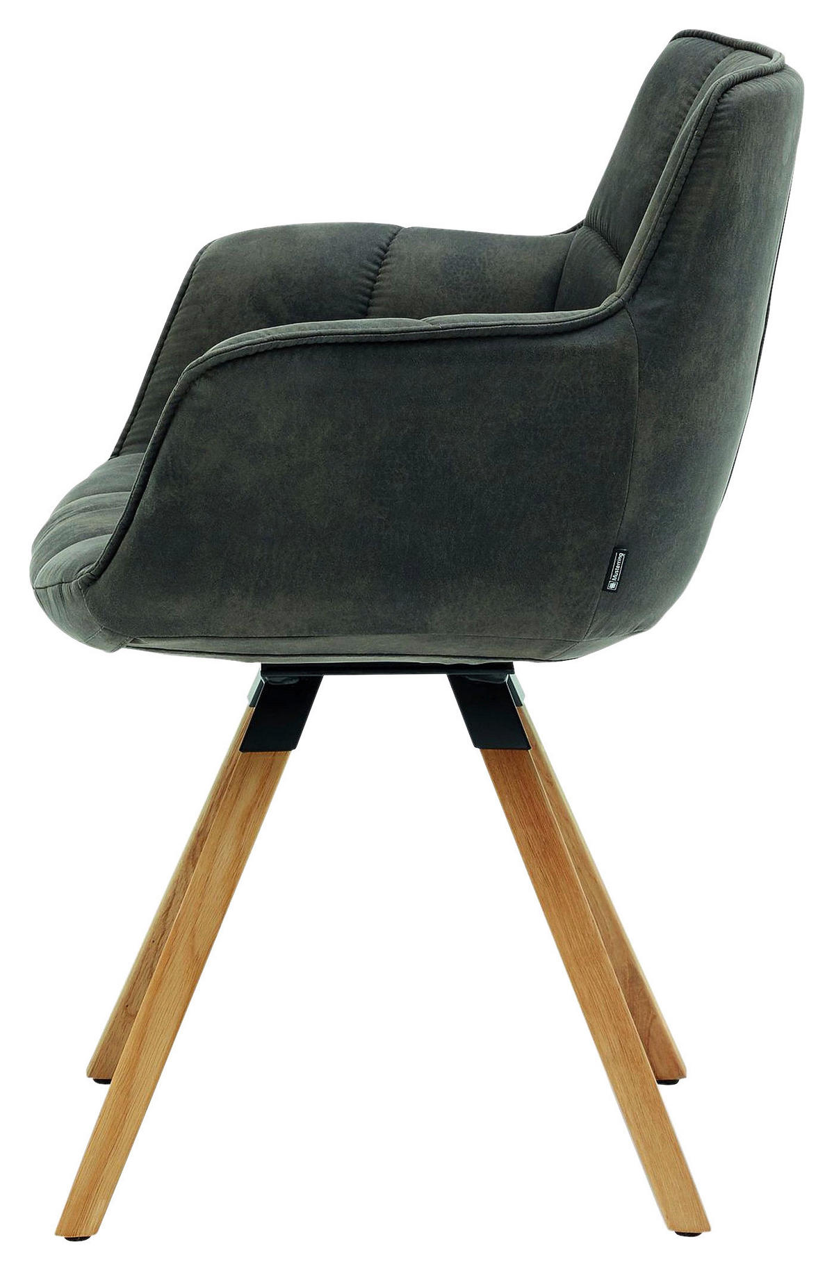 ARMLEHNSTUHL  in Mikrofaser  - Eichefarben/Anthrazit, KONVENTIONELL, Holz/Textil (67/85/60cm) - Musterring