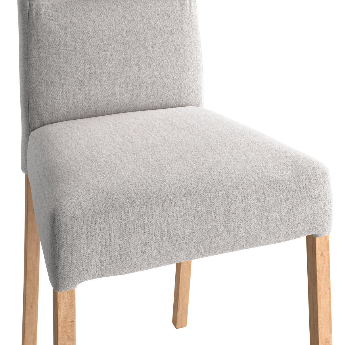 STUHL - Eichefarben/Hellgrau, KONVENTIONELL, Holz/Textil (43/91/58cm) - Livetastic