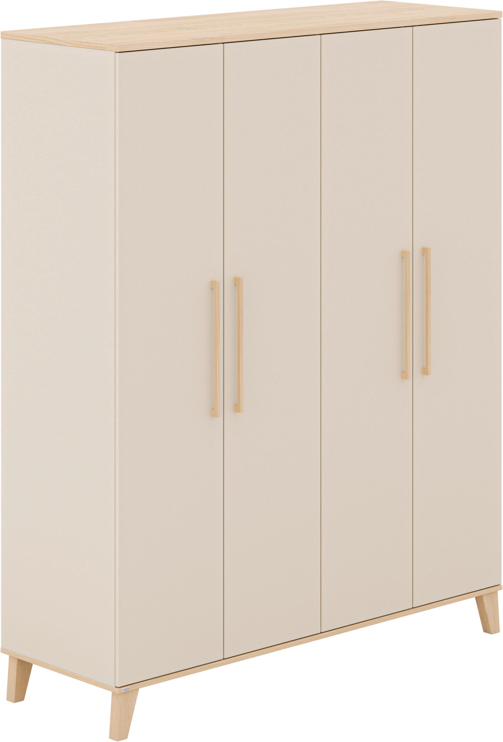 DREHTÜRENSCHRANK  in Buchefarben, Beige  - Beige/Buchefarben, KONVENTIONELL, Holz/Holzwerkstoff (164/206/56cm) - Paidi