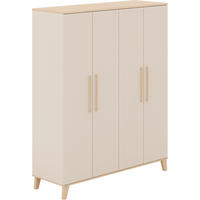 DREHTÜRENSCHRANK  in Buchefarben, Beige  - Beige/Buchefarben, KONVENTIONELL, Holz/Holzwerkstoff (164/206/56cm) - Paidi