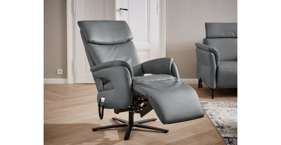 RELAXSESSEL in Textil Grau - Schwarz/Grau, Design, Textil/Metall (70/117/85cm) - Dieter Knoll