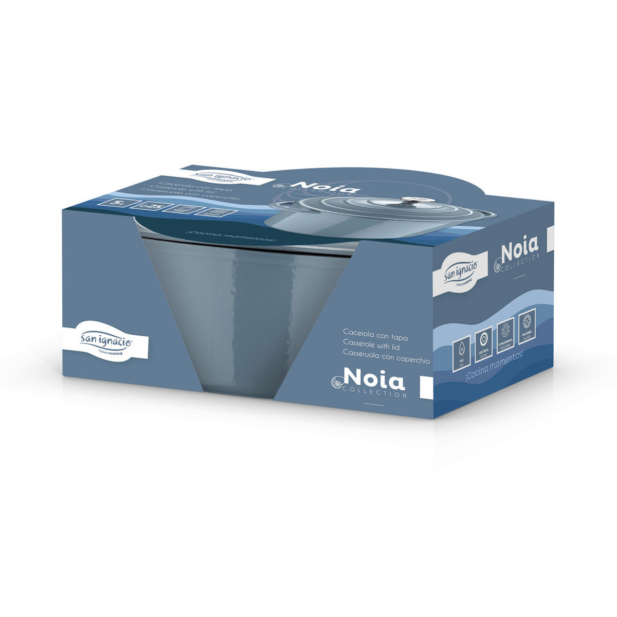 KASSEROLLE NOIA 5 l  - Pastellblau, Basics, Metall (25,5cm) - SAN IGNACIO