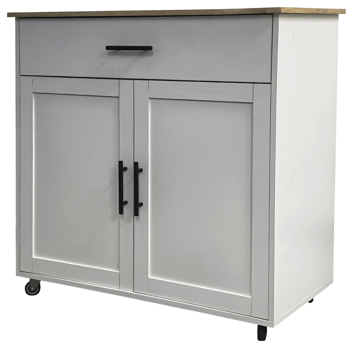 SERVIERWAGEN in Weiß  - Schwarz/Weiß, Basics, Holz/Holzwerkstoff (90/88/47cm) - MID.YOU