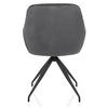 ARMLEHNSTUHL  gepolsterte Armlehnen   - Schwarz/Grau, MODERN, Textil/Metall (58/87/57cm) - MID.YOU