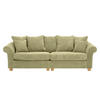 BIG SOFFA i manchester ljusgrön  - ljusgrön/ekfärgad, Lifestyle, trä/textil (264/70/111cm) - Livetastic