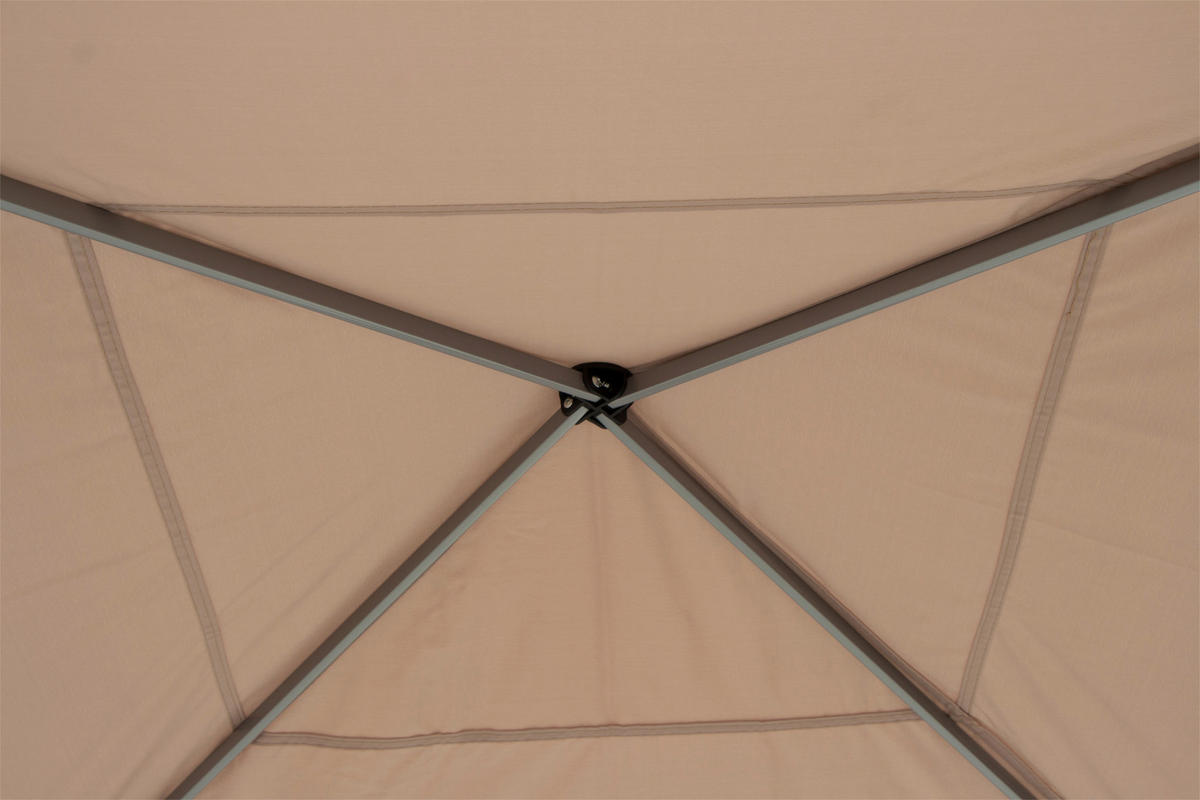 PAVILLON 300/260/300 cm   - Taupe/Grau, KONVENTIONELL, Textil/Metall (300/260/300cm) - Siena Garden