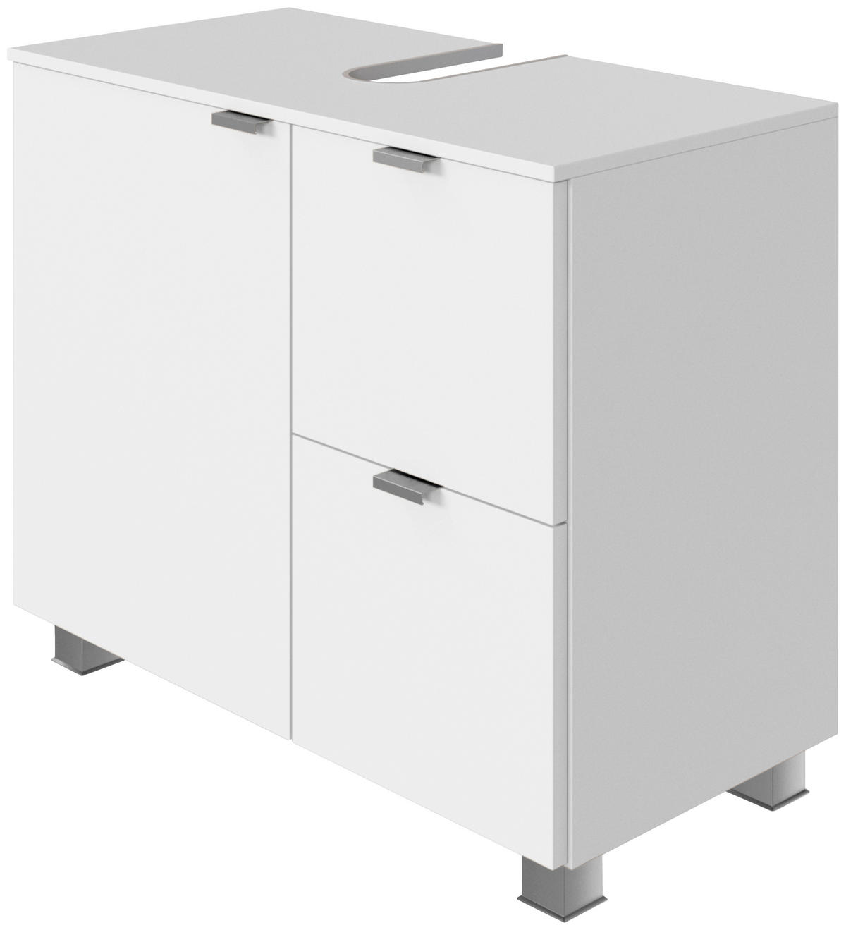 WASCHBECKENUNTERSCHRANK 70/53/35 cm  - Silberfarben/Alufarben, MODERN, Holzwerkstoff (70/53/35cm) - Held