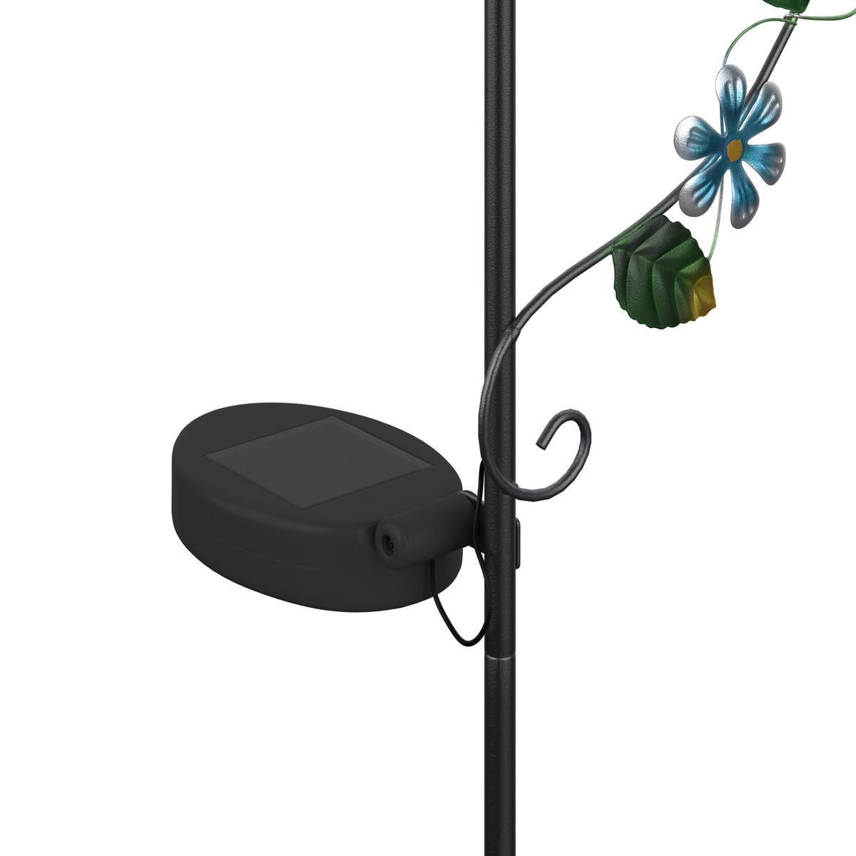 SOLARLEUCHTE Anemone 21,5/82/15,2 cm  - Klar/Schwarz, LIFESTYLE, Glas/Kunststoff (21,5/82/15,2cm) - Ambia Garden