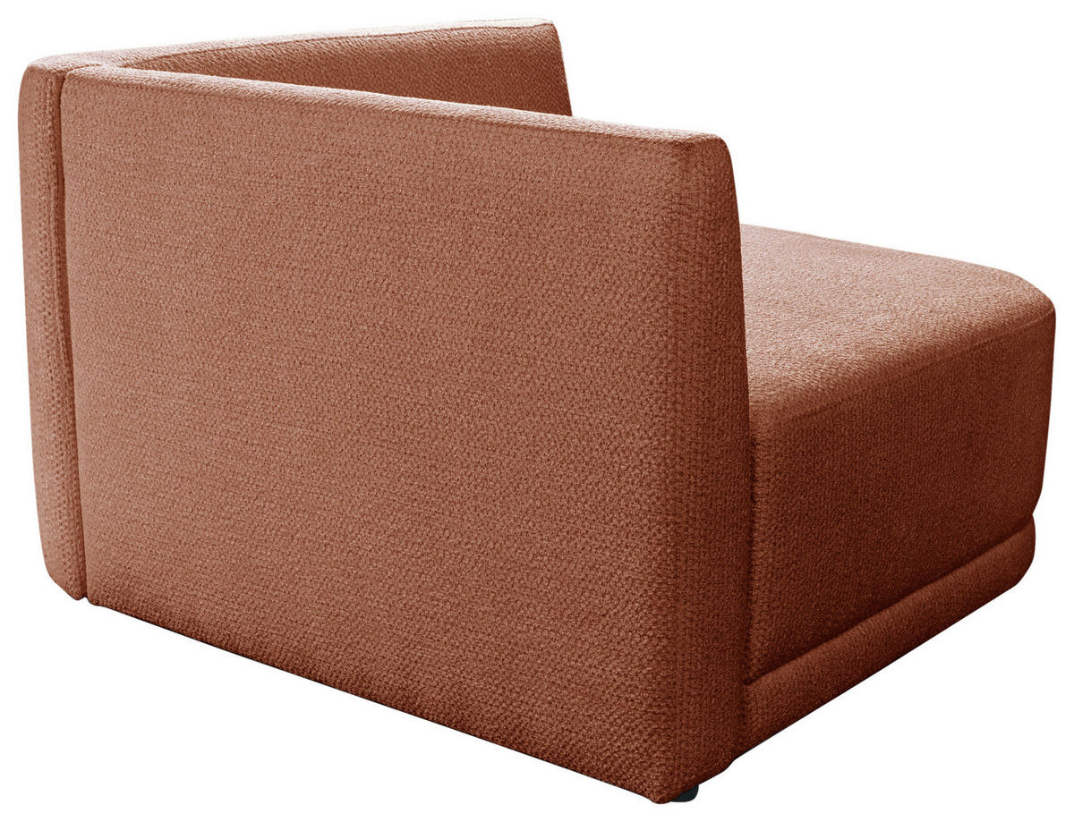 SOFA ZURI in Struktur Rostfarben  - Rostfarben/Creme, Trend, Kunststoff/Textil (110/75/115cm) - Livetastic