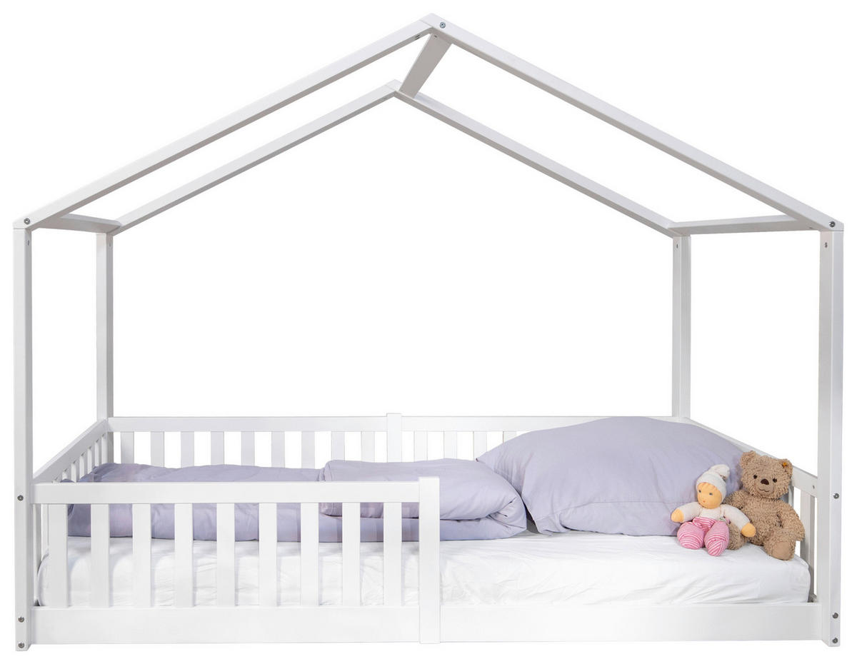 HAUSBETT  - Weiß, Basics, Holz (90/200cm) - tiSsi