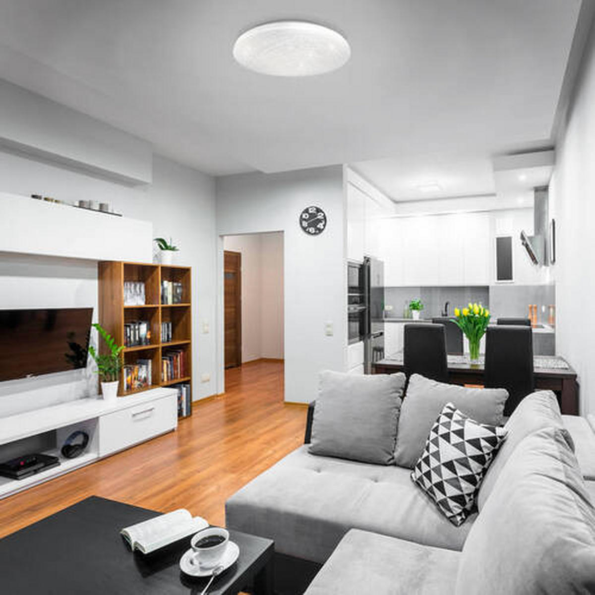 LED-DECKENLEUCHTE 48 cm  - Weiß, Basics, Kunststoff/Metall (48cm) - Näve