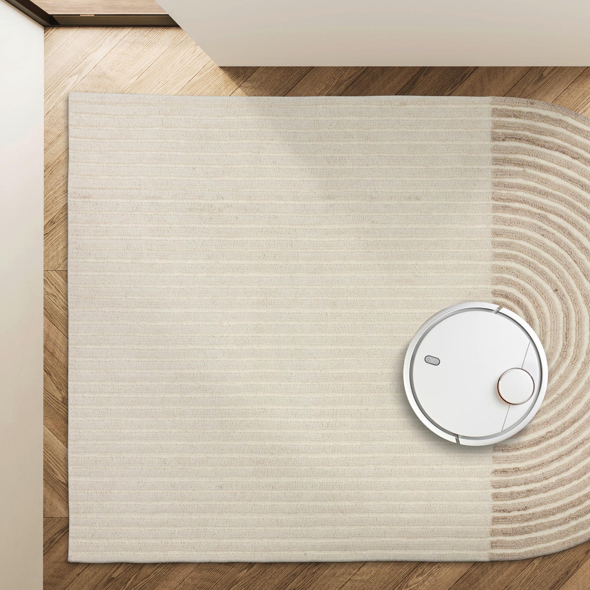 WEBTEPPICH 120/170 cm Jaylin Naturfarben halbrund  - Naturfarben, Basics, Kunststoff/Textil (120/170cm) - Schöner Wohnen