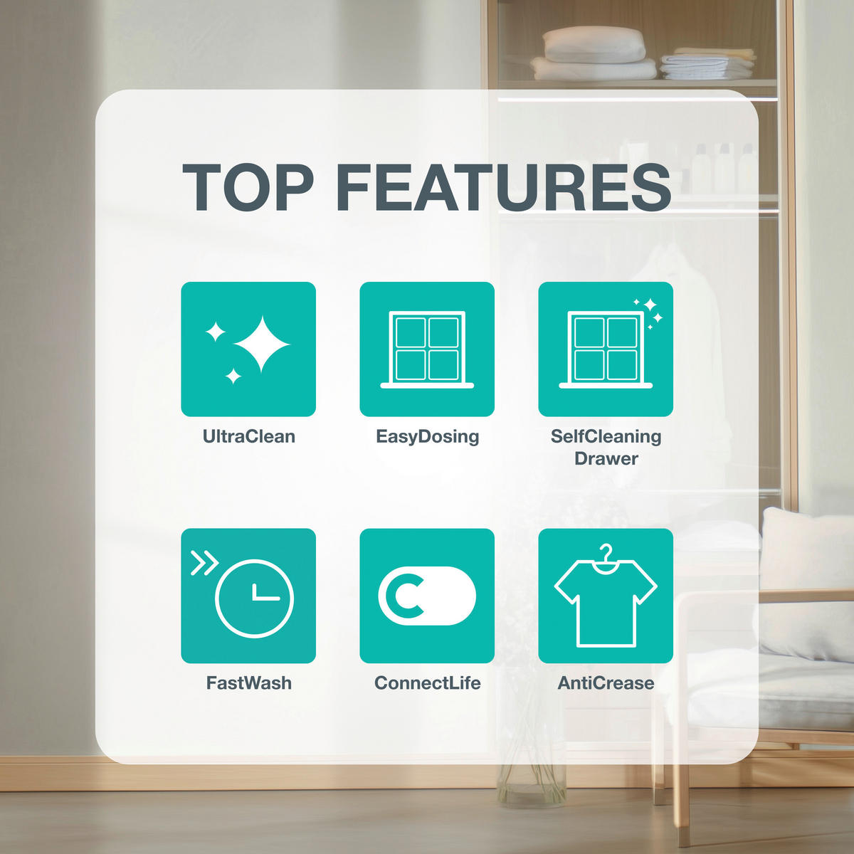 WASCHMASCHINE WG494A1P1   - Schwarz/Weiß, Trend, Kunststoff/Metall (60/85/54cm) - Hisense