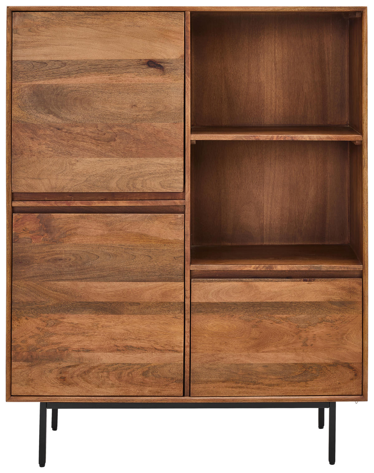 KOMMODE  in 110/140/40 cm  - Schwarz/Honig, LIFESTYLE, Holz/Metall (110/140/40cm) - Livetastic