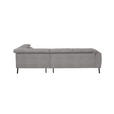 ECKSOFA in Webstoff Taupe  280/205 cm  - Taupe/Schwarz, Design, Textil/Metall (280/205cm) - Xora