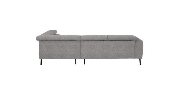 ECKSOFA in Webstoff Taupe 280/205 cm - Taupe/Schwarz, Design, Textil/Metall (280/205cm) - Xora