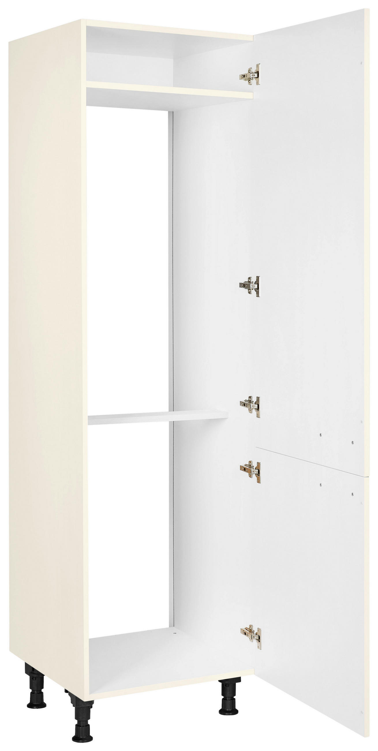 GERÄTEUMBAUSCHRANK 60/216,6/58 cm  in Magnolie  - Edelstahlfarben/Magnolie, MODERN, Holzwerkstoff/Metall (60/216,6/58cm) - Nobilia