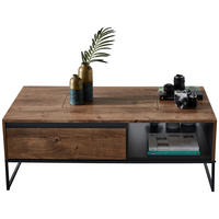 DOHÁNYZÓASZTAL faalapú anyag 115/65/42 cm   - grafitszürke/tölgyfa színű, Modern, faalapú anyag/fém (115/65/42cm) - Hom`in