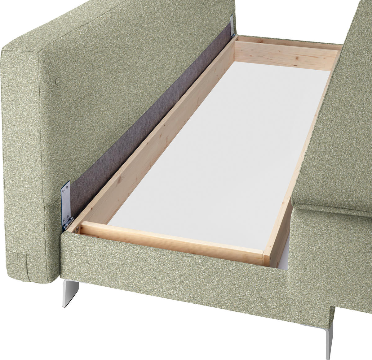 SCHLAFSOFA in Webstoff Grün  - Grün, MODERN, Textil/Metall (200/85/90cm) - Joka