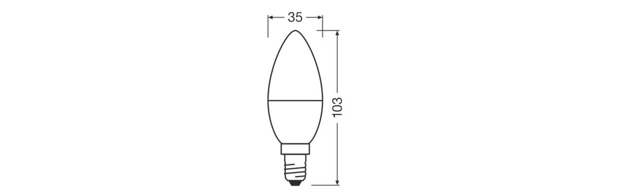 LED-LEUCHTMITTEL   E14 4,9 W 470 lm  - Weiß, Basics, Kunststoff (3,5/10,3cm) - Osram
