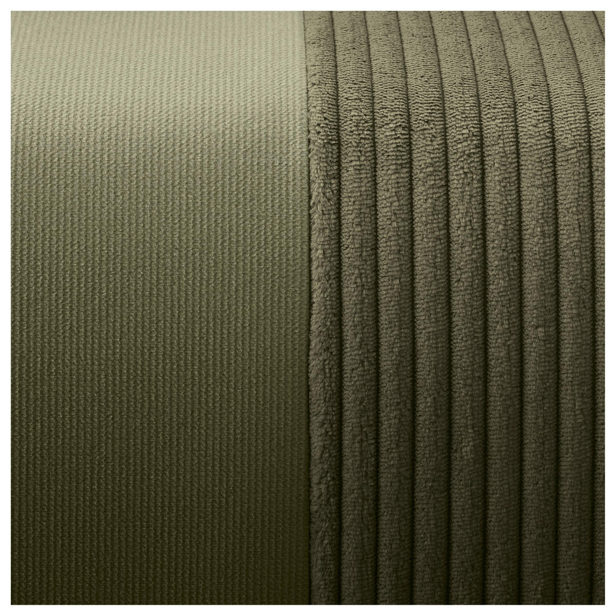 SCHLAFSOFA in Cord, Velours Olivgrün  - Buchefarben/Creme, Konventionell, Holz/Textil (191/92/89cm) - MID.YOU