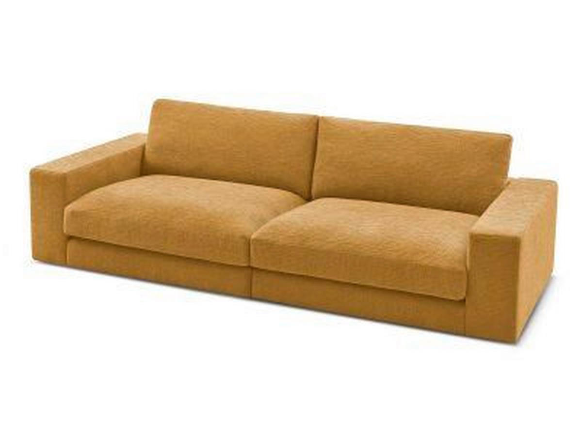 3-SITZER-SOFA LEONARD Struktur Gelb  - Gelb/Schwarz, MODERN, Kunststoff/Textil (234/77/109cm)