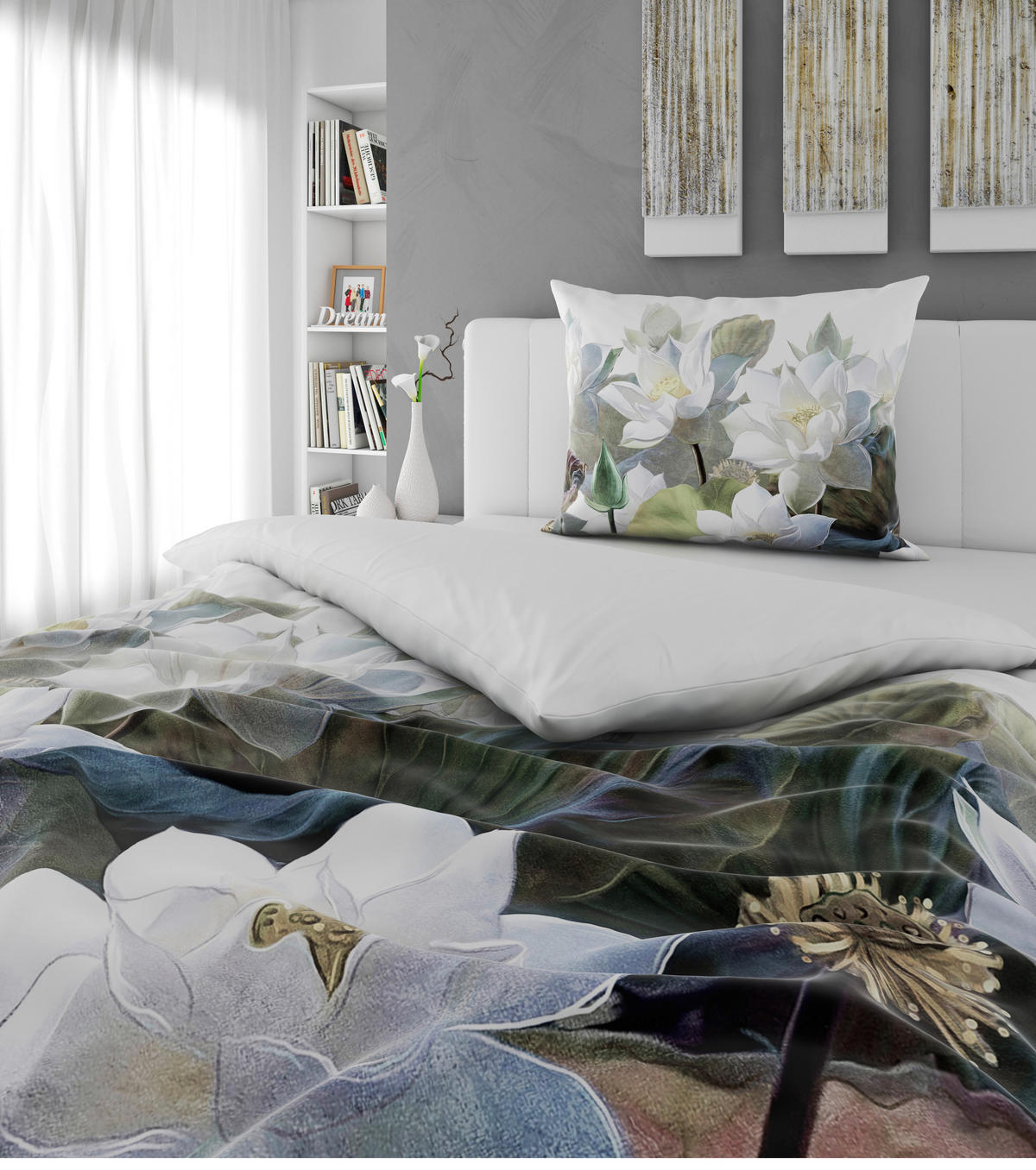 POSTELJINA SA DVA LICA MONETTE 140/200 cm saten bela  - bela, Osnovno, tekstil (140/200cm) - Esposa