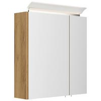 SPIEGELSCHRANK 60/62/17 cm  - Eichefarben, MODERN, Glas/Holzwerkstoff (60/62/17cm) - MID.YOU