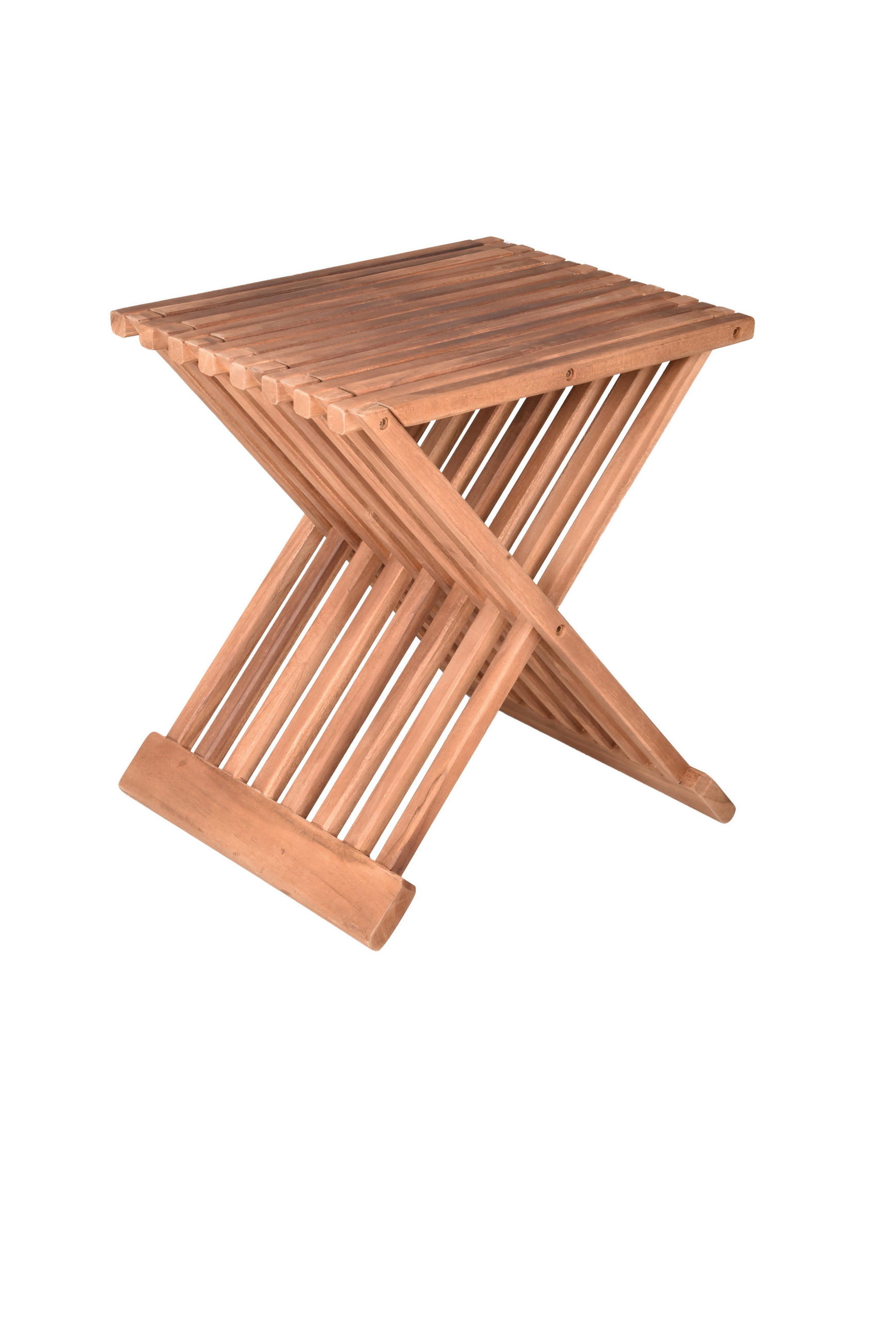 BEISTELLTISCH 39/29/44 cm Teakholz Hartholz Braun quadratisch  - Braun, Basics, Holz (39/29/44cm) - Gardenson