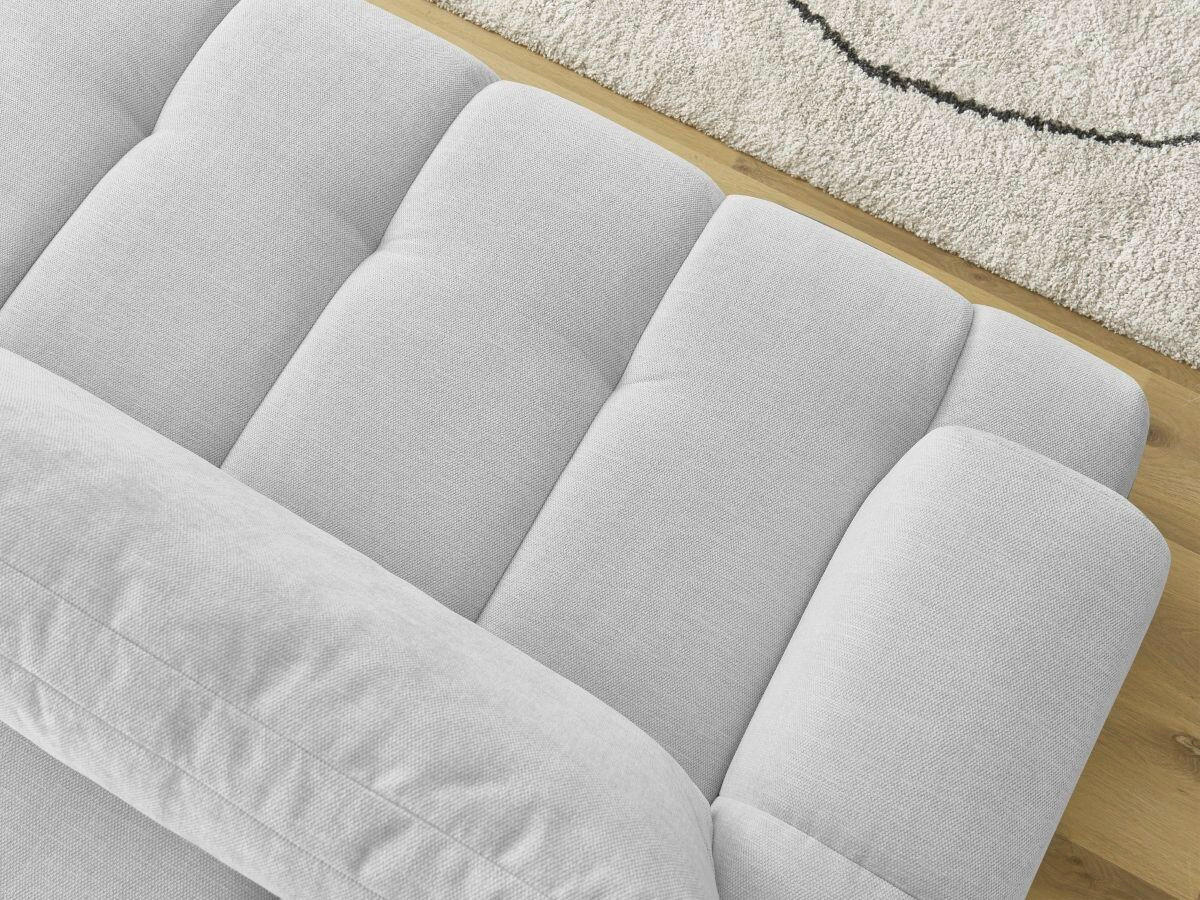 SCHLAFSOFA FUJI Leinenoptik Hellgrau  inkl.  - Hellgrau/Schwarz, MODERN, Kunststoff/Textil (251/113/88cm)