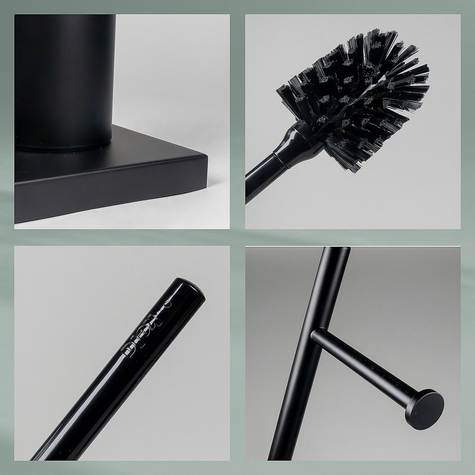 WC-BÜRSTENKOMBINATION - Schwarz, KONVENTIONELL, Metall (18/68/23cm) - Kela