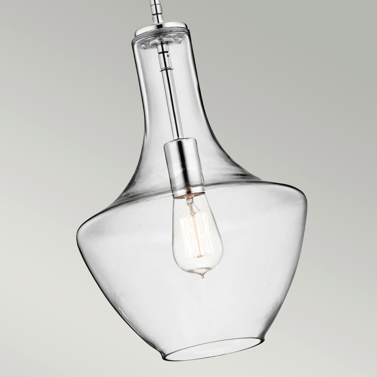 HÄNGELEUCHTE 26.8/61.5 cm    - Chromfarben, Design, Glas/Metall (26.8/61.5cm) - Elstead Lighting