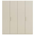 DREHTÜRENSCHRANK 201/223/61 cm,  in Champagner, 4-türig  - Champagner, Basics, Holzwerkstoff/Metall (201/223/61cm) - Novel