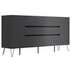 SIDEBOARD Posseik Industrial 199/93,6/42 cm 6 Schublade(n)  - Graphitfarben/Schwarz, Design, Holzwerkstoff/Metall (199/93,6/42cm) - P & B