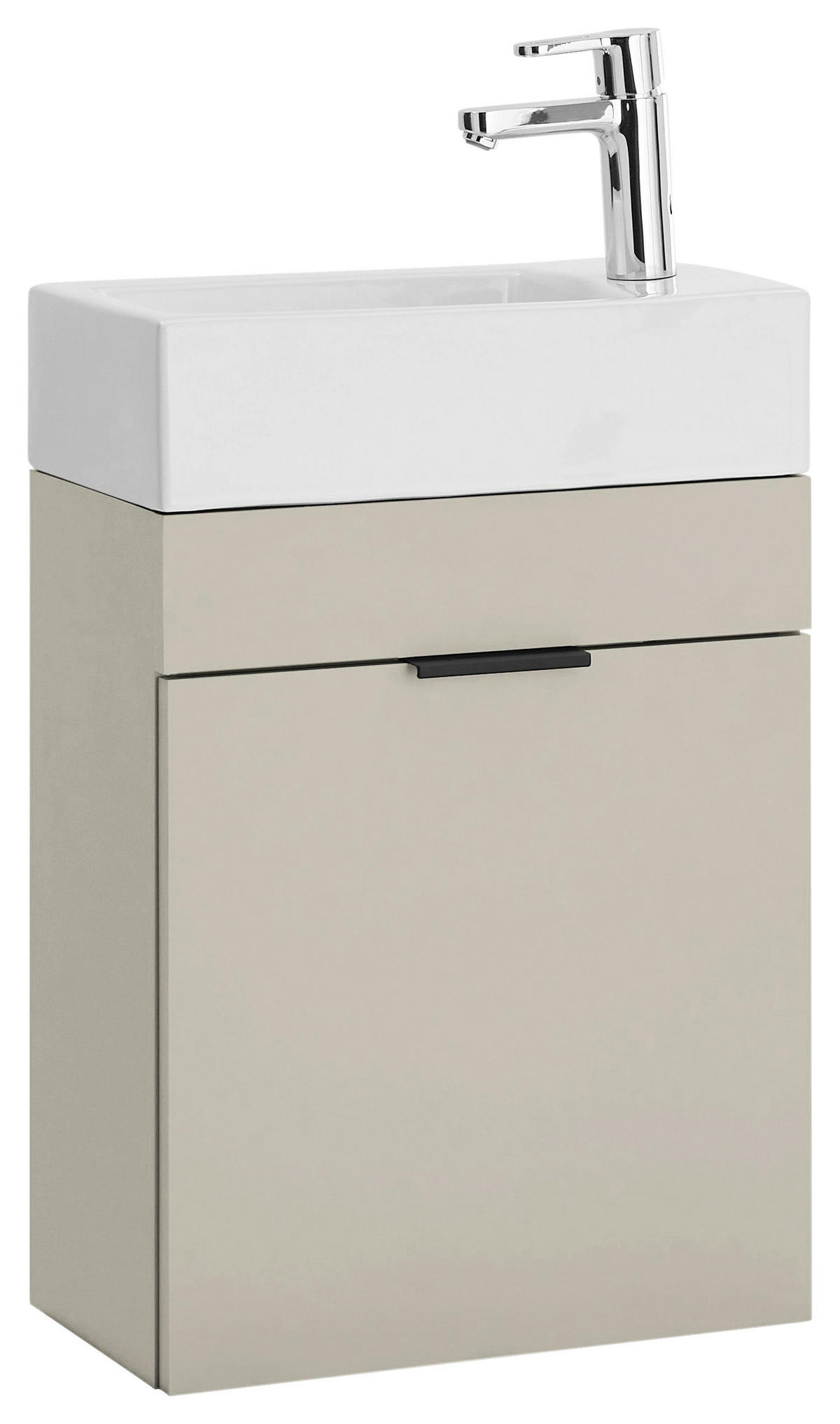 TVÄTTSTÄLL MED KOMMOD 45 cm  - vit/svart, Klassisk, metall/trämaterial (45cm) - home24