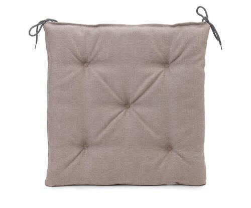 PODUŠKA NA SEDENIE, 40/40/4 cm - sivohnedá, Basics, textil (40/40/4cm) - Novel