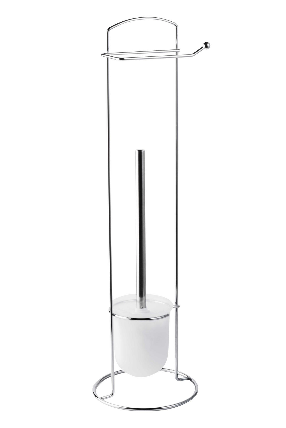 GARNITURA TOALETNE ČETKE  bijela  plastika   - bijela, Moderno, plastika (13/65/18cm)