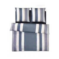 BETTWÄSCHE 3-teilig JOOP! CORNFLOWER STRIPES Jersey 200/220 cm  - Blau, Basics, Textil (200/220cm) - Joop!
