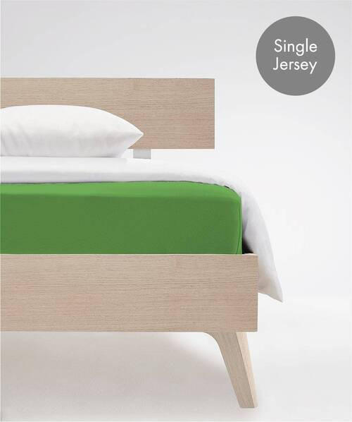 SPANNBETTTUCH Jenny C Single-Jersey  - Grün, Basics, Textil (100/200cm) - Fleuresse