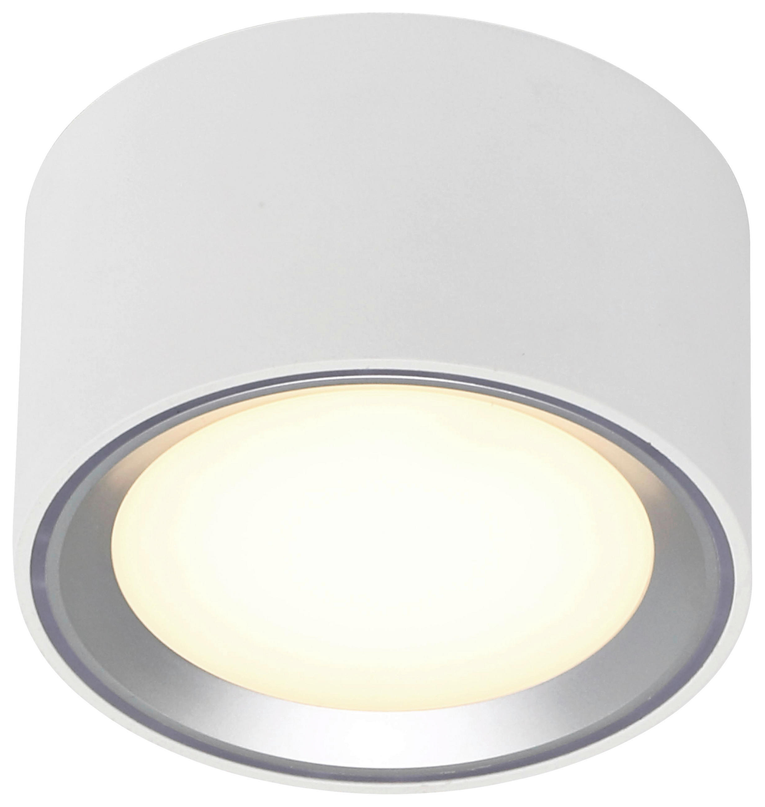 AUFBAULEUCHTE 10/6 cm   - Edelstahlfarben/Weiß, Design, Metall (10/6cm) - Nordlux