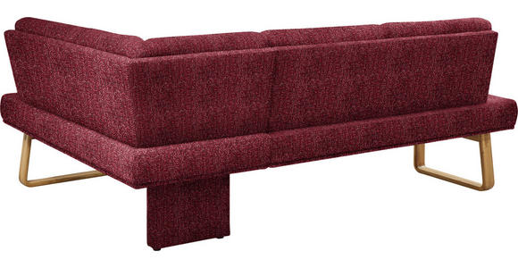 ECKBANK 280/174 cm in Rot, Eichefarben - Eichefarben/Rot, Design, Holz/Textil (280/174cm) - Dieter Knoll