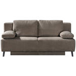 SCHLAFSOFA  in Cord Dunkelbraun  - Dunkelbraun/Schwarz, MODERN, Textil/Metall (197/92/88cm) - Novel