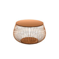 COUCHTISCH in Metall, Glas 72/72/42 cm  - Roségold, Design, Glas/Metall (72/72/42cm) - Livetastic