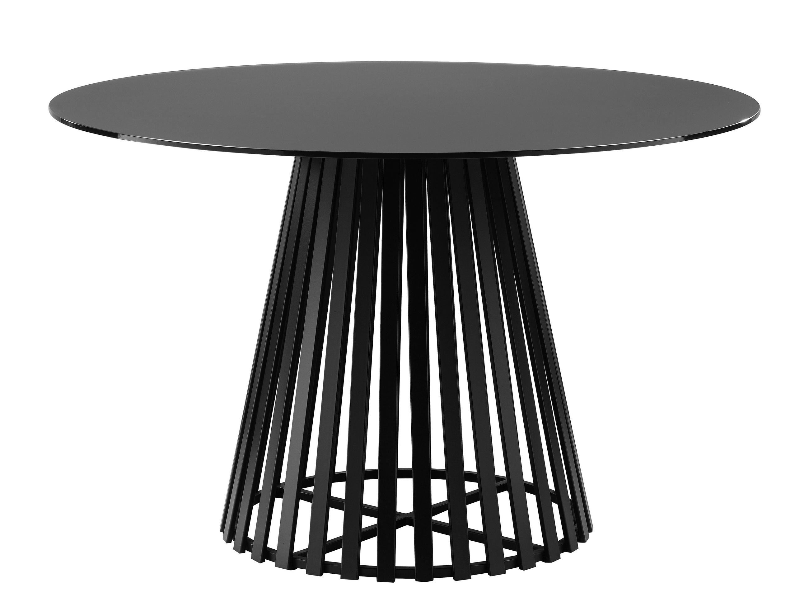 ESSTISCH 120/120/75 cm  Metall, Glas rund Schwarz  - Schwarz, Design, Glas/Metall (120/120/75cm) - home24