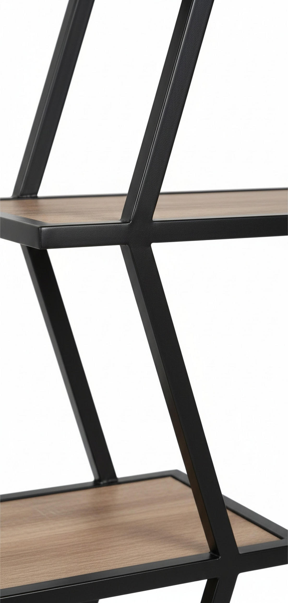 REGAL Schwarz, Eiche Artisan  - Schwarz/Eiche Artisan, Trend, Holzwerkstoff/Metall (93/180/28cm) - Carryhome
