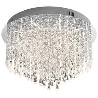 STROPNÉ LED SVIETIDLO, 40 cm - chrómová, Konventionell, kov (40cm)
